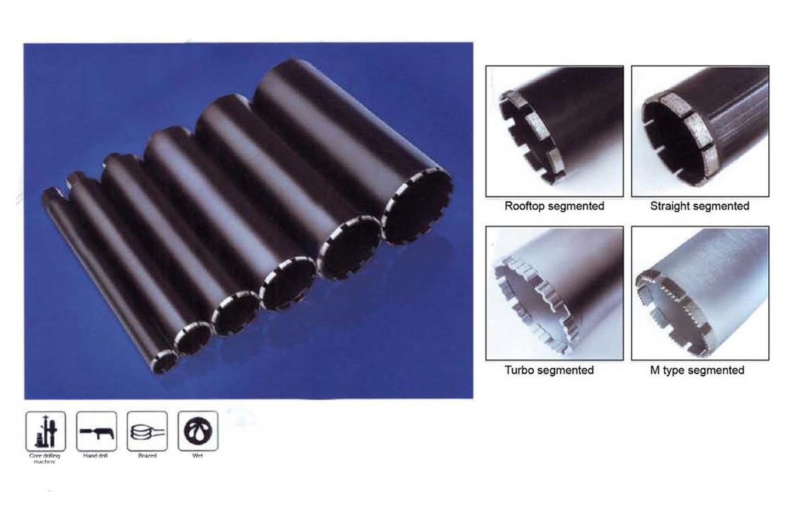 Düzenli Betonarme Çekirdek Matkap Merkezi Bit 25MM ila 356 MM
